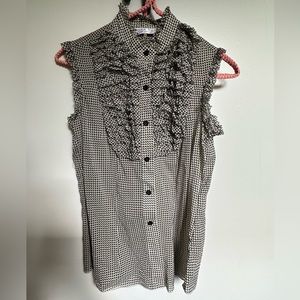 Trina Turk Sleeves Button Down Blouse